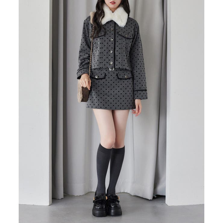 【one after another】襟ファー配色ジャケット | NICE CLAUP / OLIVE des OLIVE　OUTLET | 詳細画像28 