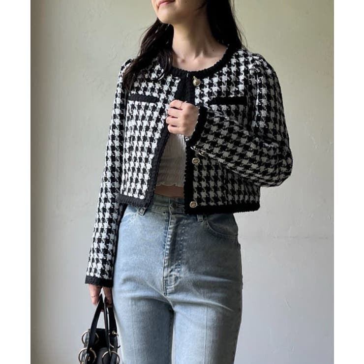 ノーカラーツイードジャケット | NICE CLAUP / OLIVE des OLIVE　OUTLET | 詳細画像28 