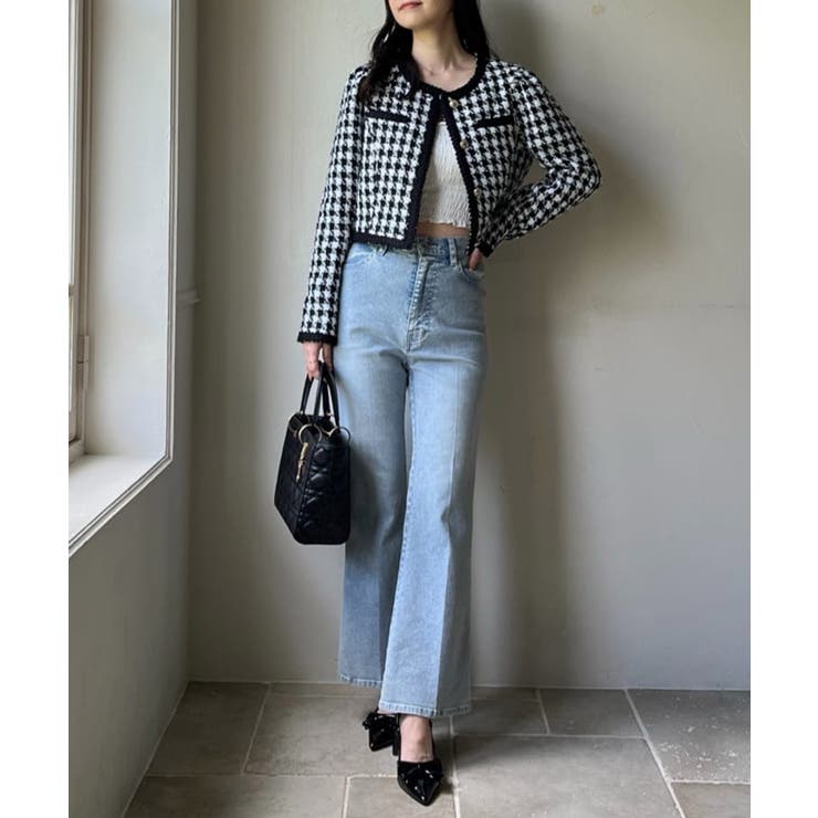 ノーカラーツイードジャケット | NICE CLAUP / OLIVE des OLIVE　OUTLET | 詳細画像29 