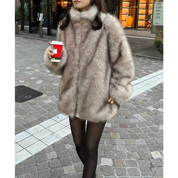 【one after another】ミドルフェイクファージャケット | NICE CLAUP / OLIVE des OLIVE　OUTLET | 詳細画像32 