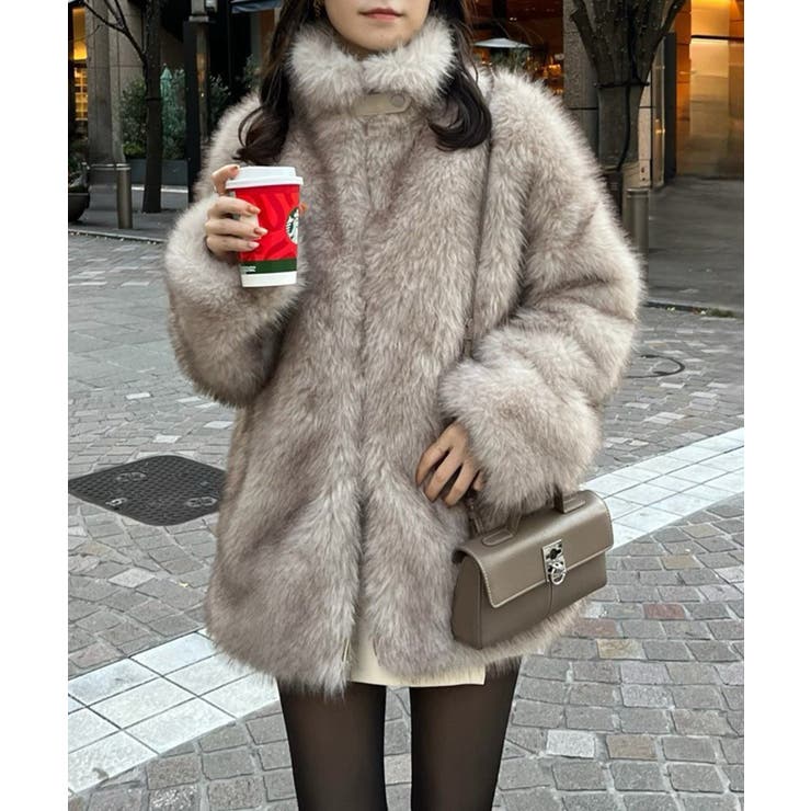 【one after another】ミドルフェイクファージャケット | NICE CLAUP / OLIVE des OLIVE　OUTLET | 詳細画像33 