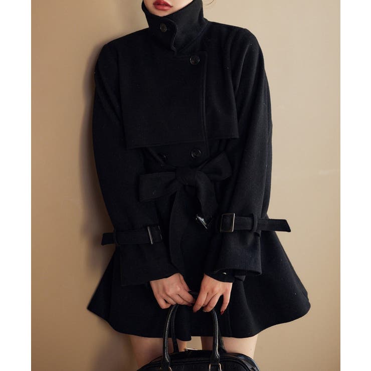 ブラック | 【one after another】ミドルコート | NICE CLAUP / OLIVE des OLIVE　OUTLET