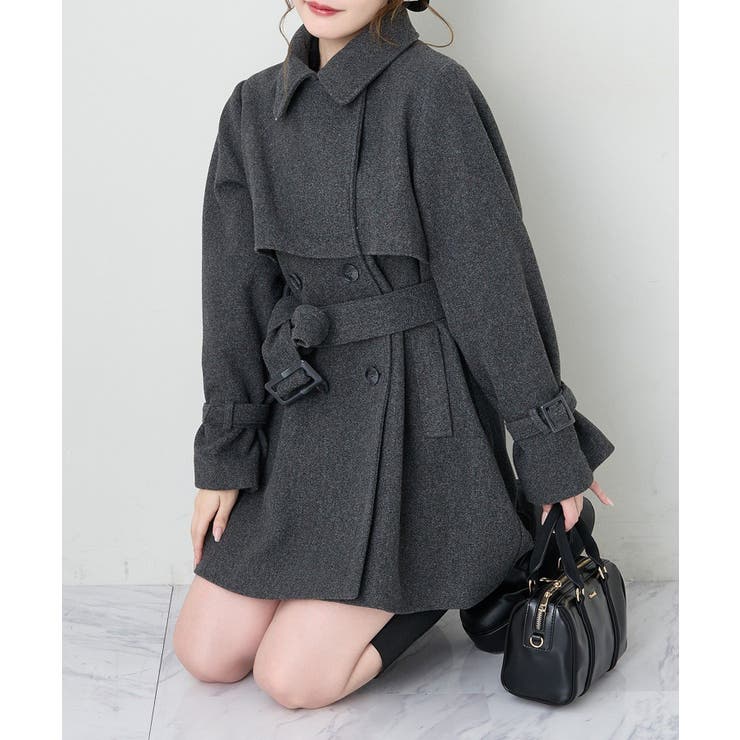 チャコール | 【one after another】ミドルコート | NICE CLAUP / OLIVE des OLIVE　OUTLET