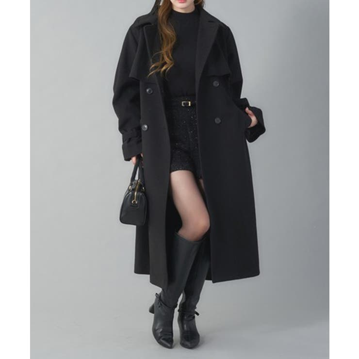 ブラック | 【one after another】ロングコート | NICE CLAUP / OLIVE des OLIVE　OUTLET