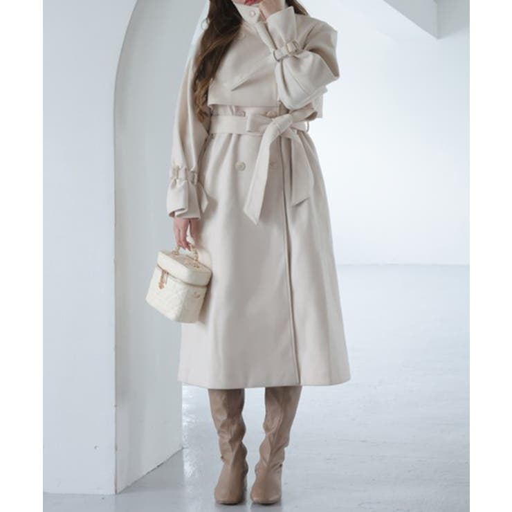 アイボリー | 【one after another】ロングコート | NICE CLAUP / OLIVE des OLIVE　OUTLET