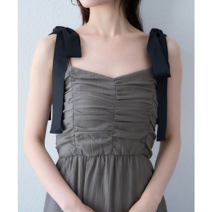 one after another】背中あきティアードキャミワンピ[品番