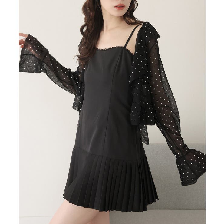 【one after another】肩リボン裾プリーツジャンスカ | NICE CLAUP / OLIVE des OLIVE　OUTLET | 詳細画像2 