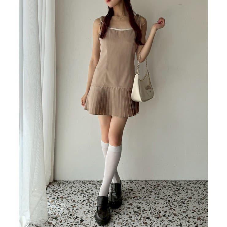 【one after another】肩リボン裾プリーツジャンスカ | NICE CLAUP / OLIVE des OLIVE　OUTLET | 詳細画像17 