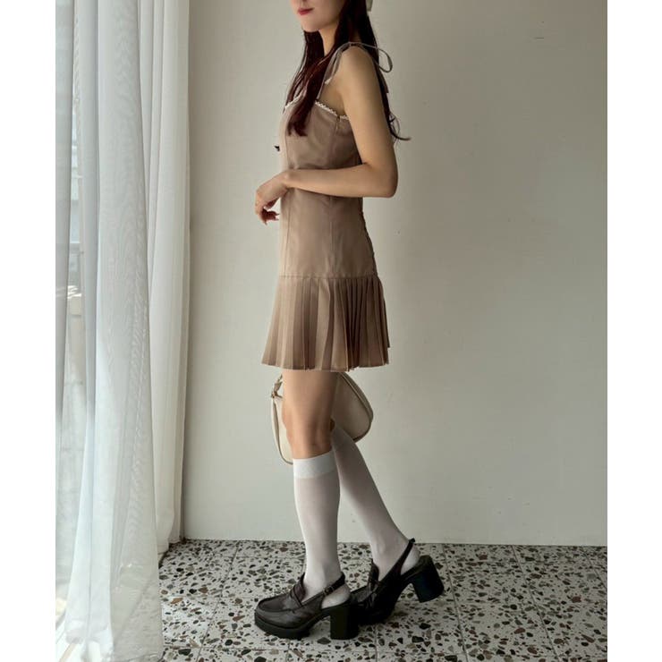 【one after another】肩リボン裾プリーツジャンスカ | NICE CLAUP / OLIVE des OLIVE　OUTLET | 詳細画像18 