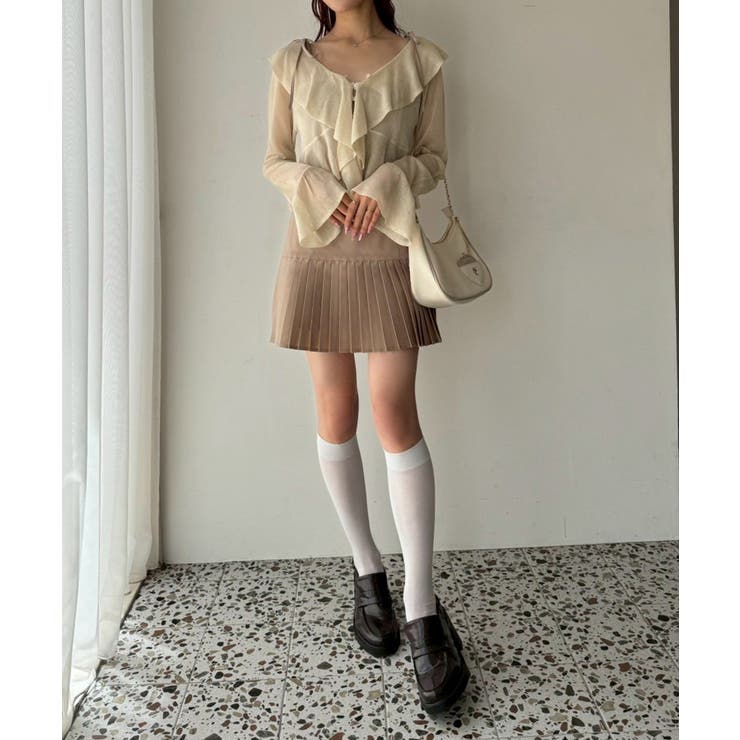 【one after another】肩リボン裾プリーツジャンスカ | NICE CLAUP / OLIVE des OLIVE　OUTLET | 詳細画像25 