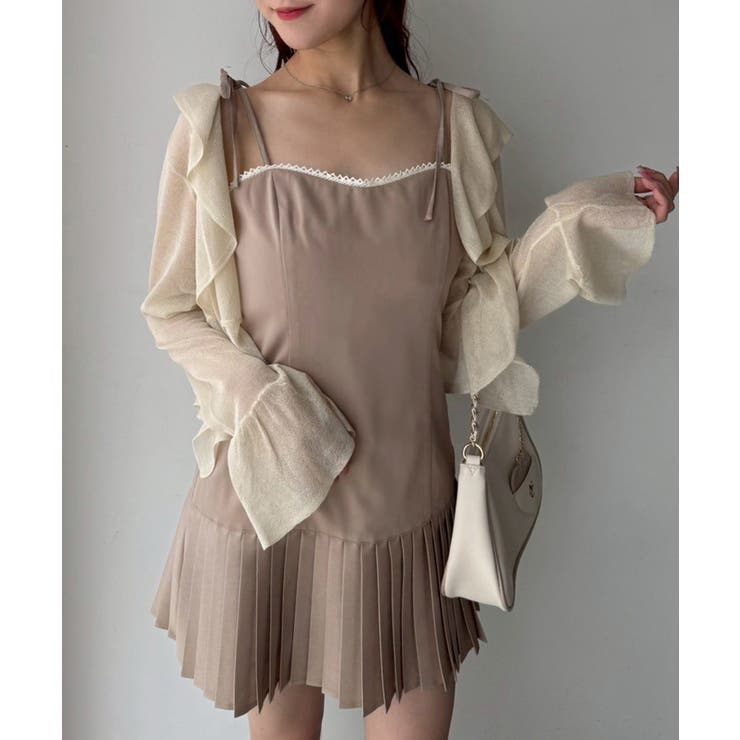 【one after another】肩リボン裾プリーツジャンスカ | NICE CLAUP / OLIVE des OLIVE　OUTLET | 詳細画像30 