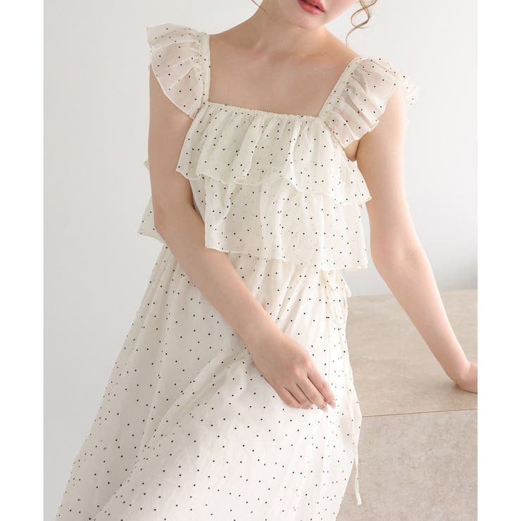 オフ | サイドリボンフリルキャミワンピ | NICE CLAUP / OLIVE des OLIVE　OUTLET