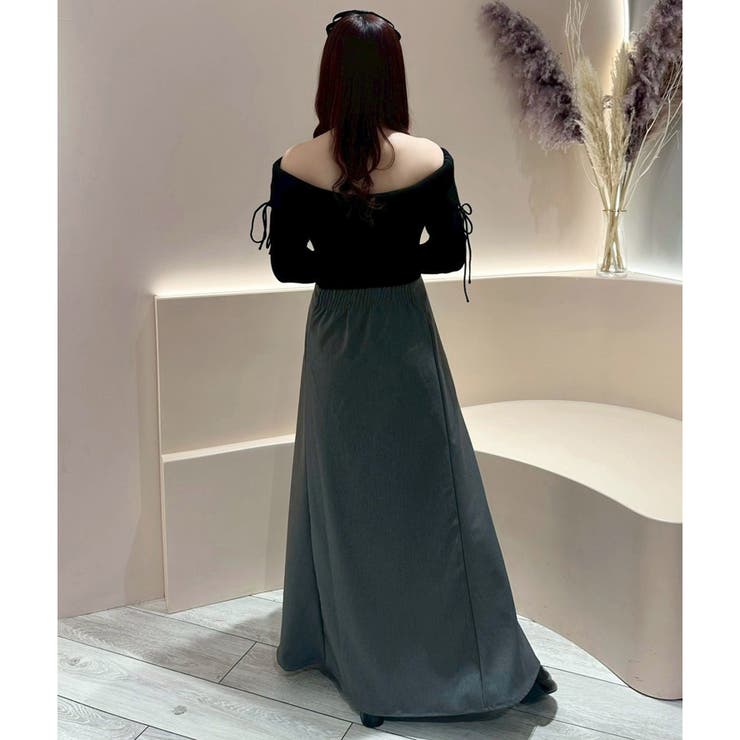 one after another】オフショルドッキングワンピース[品番