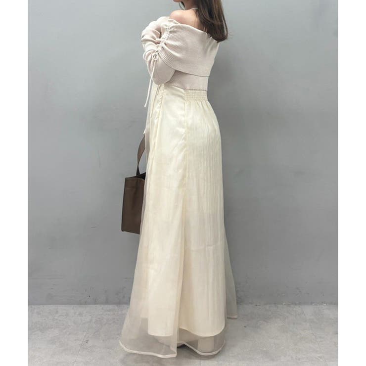 one after another】オフショルドッキングワンピース[品番