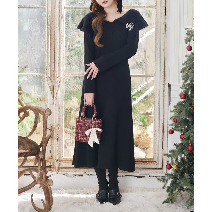 【one after another】ブローチ付きニットワンピ | NICE CLAUP / OLIVE des OLIVE　OUTLET | 詳細画像11 