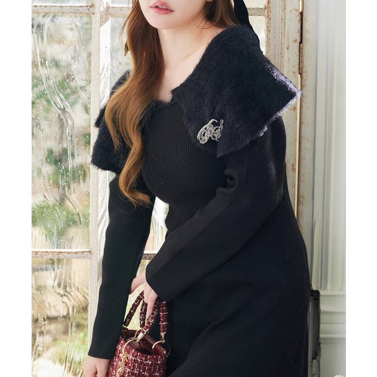 【one after another】ブローチ付きニットワンピ | NICE CLAUP / OLIVE des OLIVE　OUTLET | 詳細画像13 