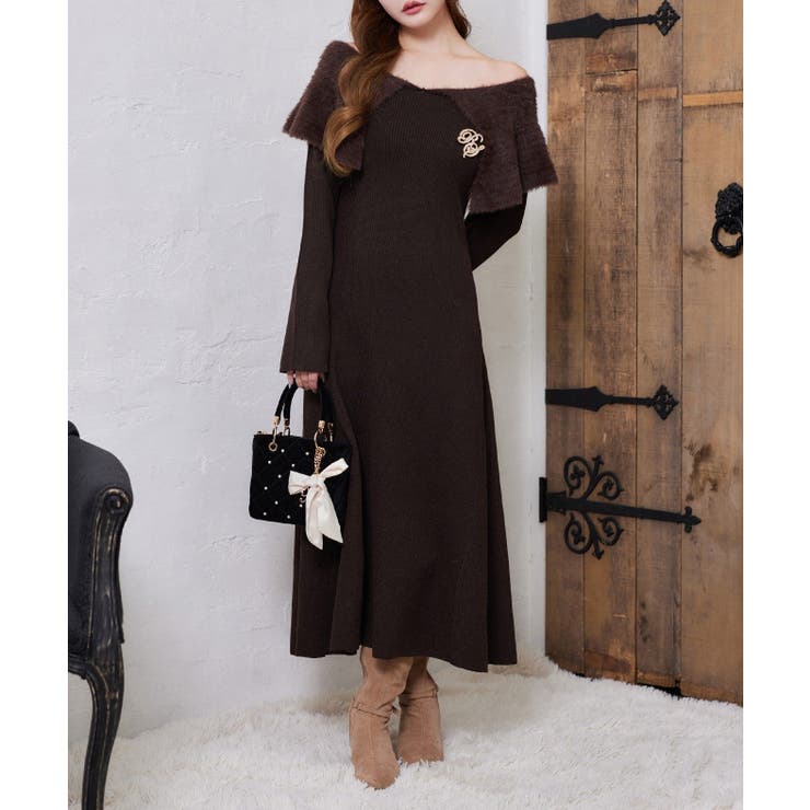 【one after another】ブローチ付きニットワンピ | NICE CLAUP / OLIVE des OLIVE　OUTLET | 詳細画像22 