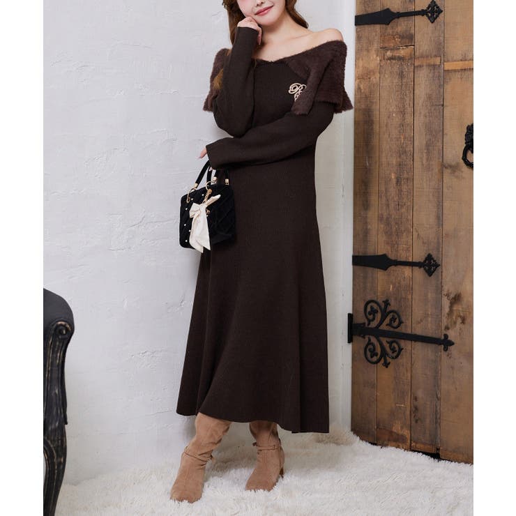 【one after another】ブローチ付きニットワンピ | NICE CLAUP / OLIVE des OLIVE　OUTLET | 詳細画像26 