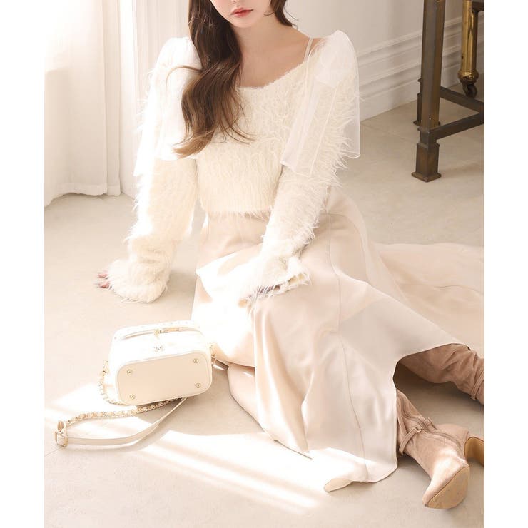 【one after another】肩リボンニットセットワンピース | NICE CLAUP / OLIVE des OLIVE　OUTLET | 詳細画像6 