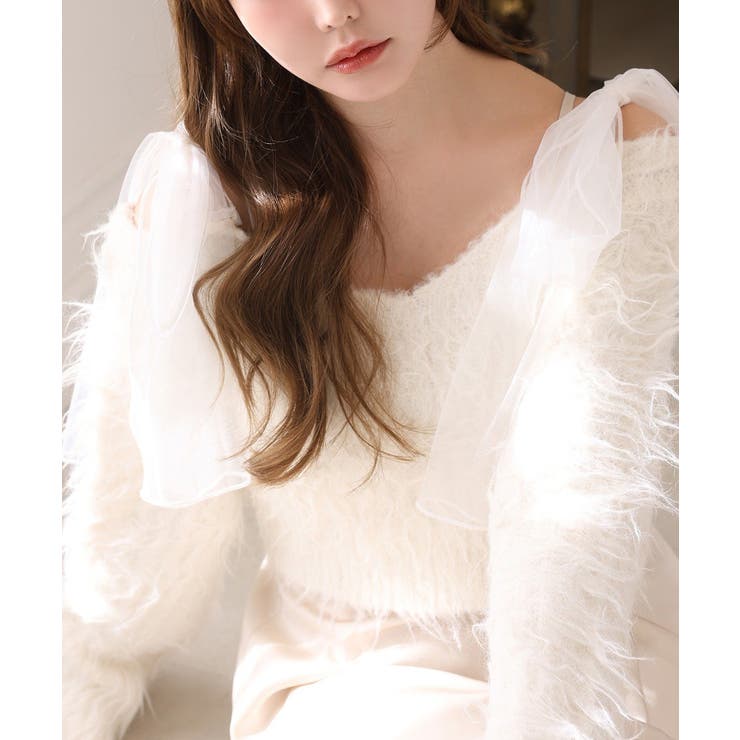 【one after another】肩リボンニットセットワンピース | NICE CLAUP / OLIVE des OLIVE　OUTLET | 詳細画像8 