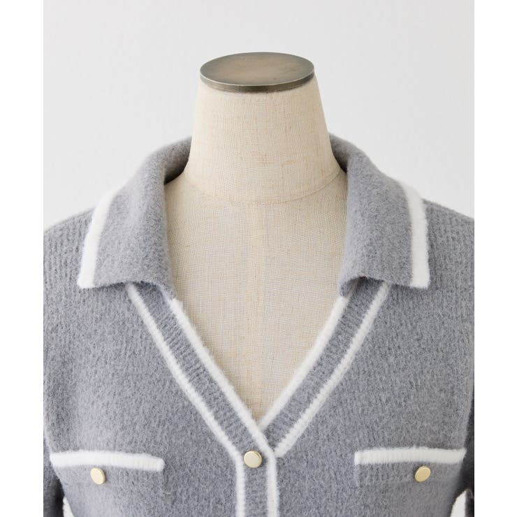 【one after another】襟付き配色ニットミニワンピース | NICE CLAUP / OLIVE des OLIVE　OUTLET | 詳細画像19 