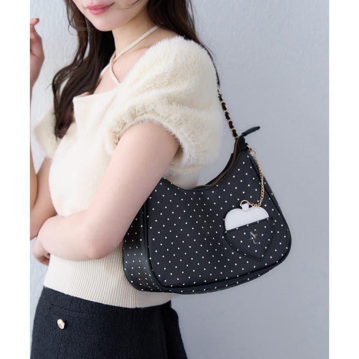 柄1 | 【one after another】ハートミラー付ポケットバッグ | NICE CLAUP / OLIVE des OLIVE　OUTLET