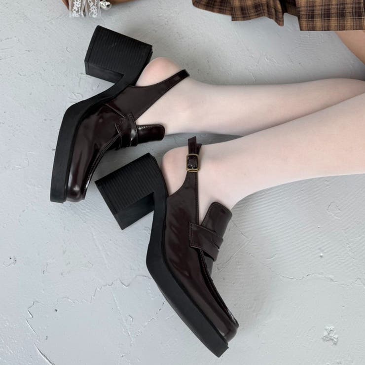 ブラウン | バックベルトローファー | NICE CLAUP / OLIVE des OLIVE　OUTLET