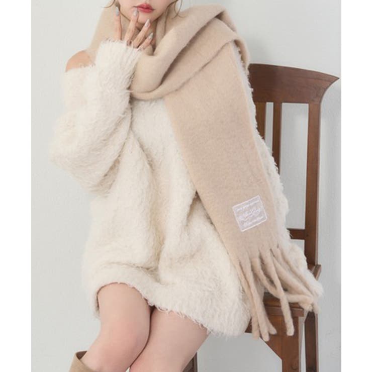 ベージュ | 【one after another】ブークレーマフラー | NICE CLAUP / OLIVE des OLIVE　OUTLET