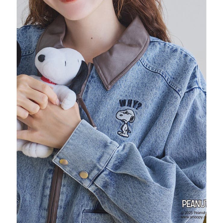 スヌーピー刺繍入りバーンジャケット | NICE CLAUP / OLIVE des OLIVE　OUTLET | 詳細画像1 