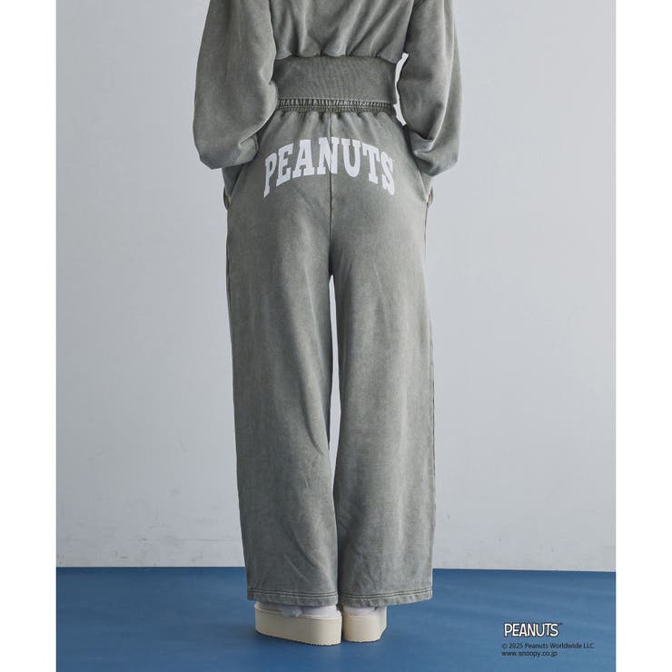 カーキ | スヌーピー刺繍入りスウェットパンツ | NICE CLAUP / OLIVE des OLIVE　OUTLET