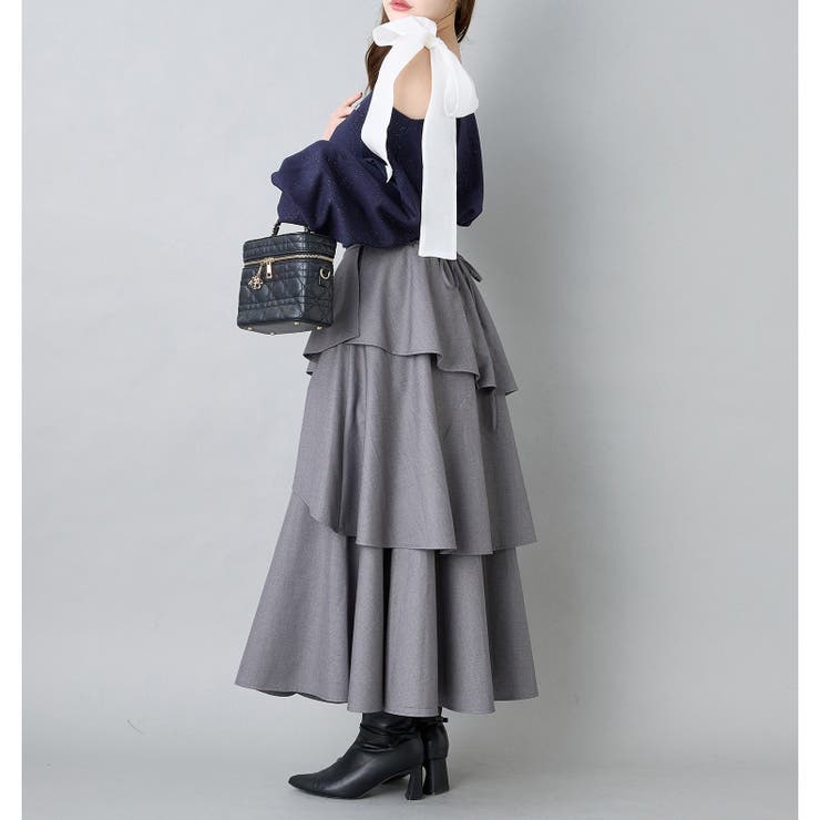 【one after another】スリットティアードロングスカート | NICE CLAUP / OLIVE des OLIVE　OUTLET | 詳細画像11 