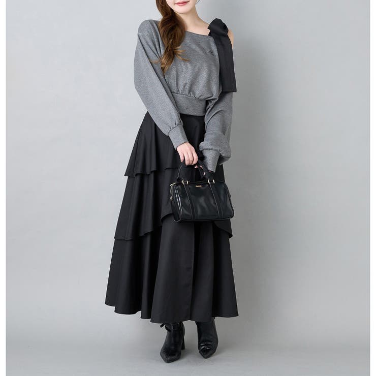 【one after another】スリットティアードロングスカート | NICE CLAUP / OLIVE des OLIVE　OUTLET | 詳細画像16 