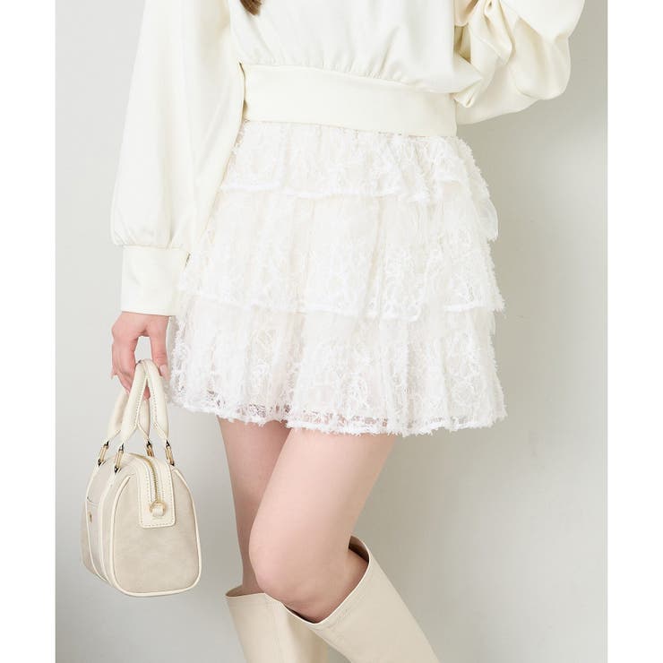 【one after another】フリルミニスカート | NICE CLAUP / OLIVE des OLIVE　OUTLET | 詳細画像2 