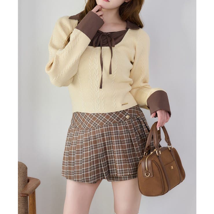 【one after another】金ボタンプリーツスカート | NICE CLAUP / OLIVE des OLIVE　OUTLET | 詳細画像10 