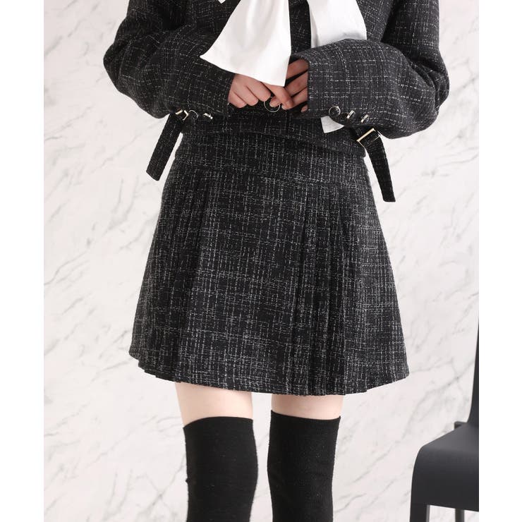 【one after another】【SMサイズ展開あり】ツイードプリーツミニ… | NICE CLAUP / OLIVE des OLIVE　OUTLET | 詳細画像30 