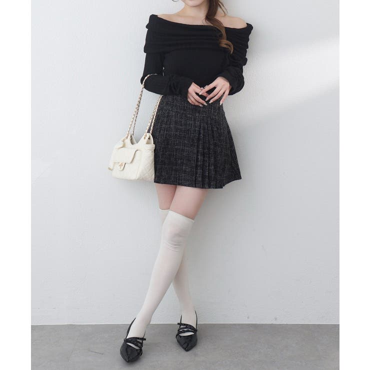 【one after another】【SMサイズ展開あり】ツイードプリーツミニ… | NICE CLAUP / OLIVE des OLIVE　OUTLET | 詳細画像18 