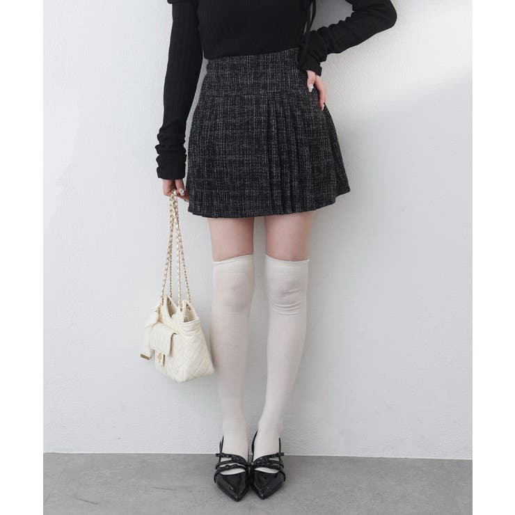 【one after another】【SMサイズ展開あり】ツイードプリーツミニ… | NICE CLAUP / OLIVE des OLIVE　OUTLET | 詳細画像16 