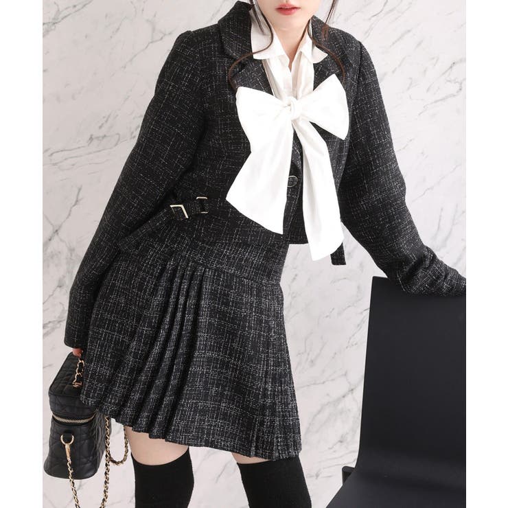 【one after another】【SMサイズ展開あり】ツイードプリーツミニ… | NICE CLAUP / OLIVE des OLIVE　OUTLET | 詳細画像23 