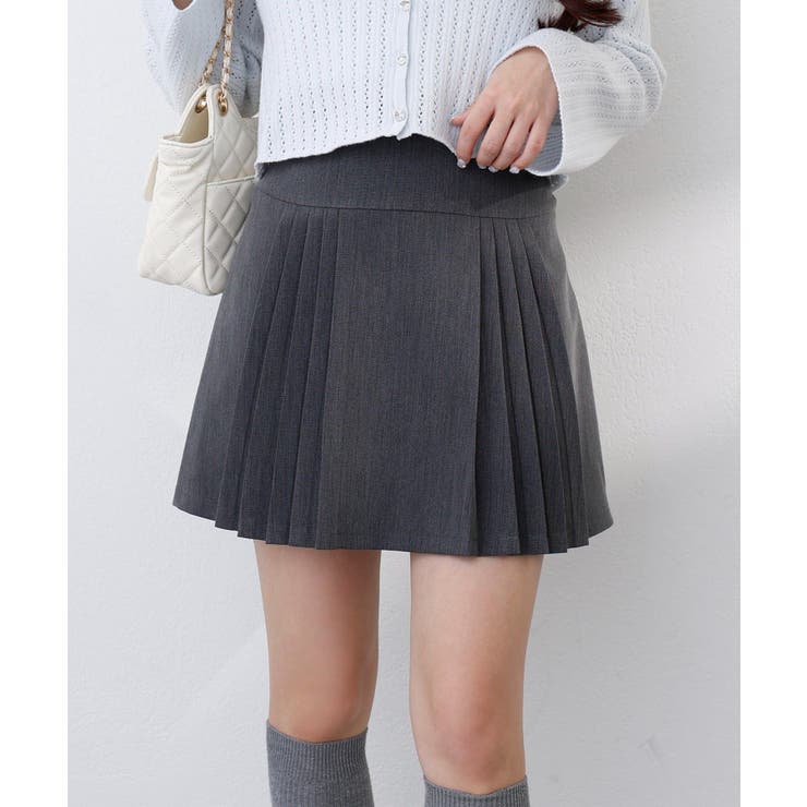 グレー | 【one after another】【SMサイズ展開あり】ツイードプリーツミニ… | NICE CLAUP / OLIVE des OLIVE　OUTLET