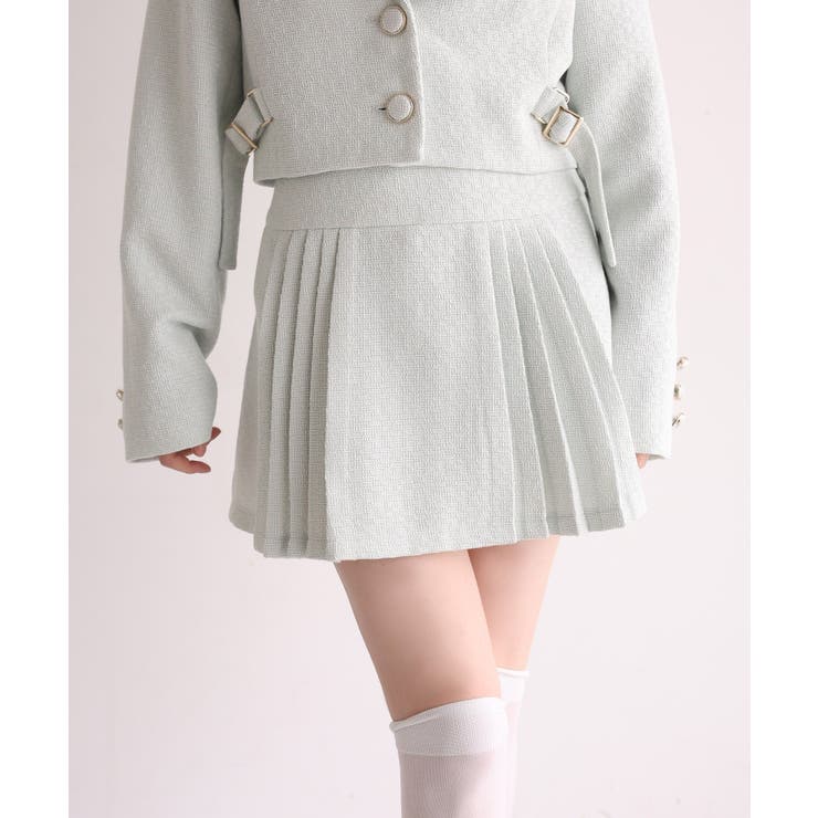 ミント | 【one after another】【SMサイズ展開あり】ツイードプリーツミニ… | NICE CLAUP / OLIVE des OLIVE　OUTLET