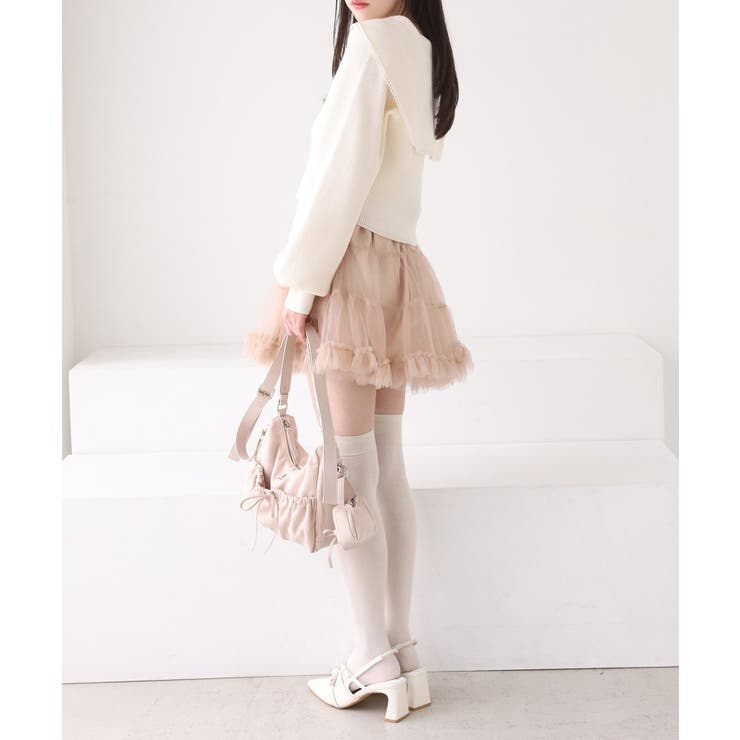 【one after another】チュールティアードミ二スカート | NICE CLAUP / OLIVE des OLIVE　OUTLET | 詳細画像15 