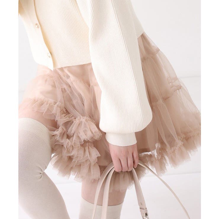 【one after another】チュールティアードミ二スカート | NICE CLAUP / OLIVE des OLIVE　OUTLET | 詳細画像11 