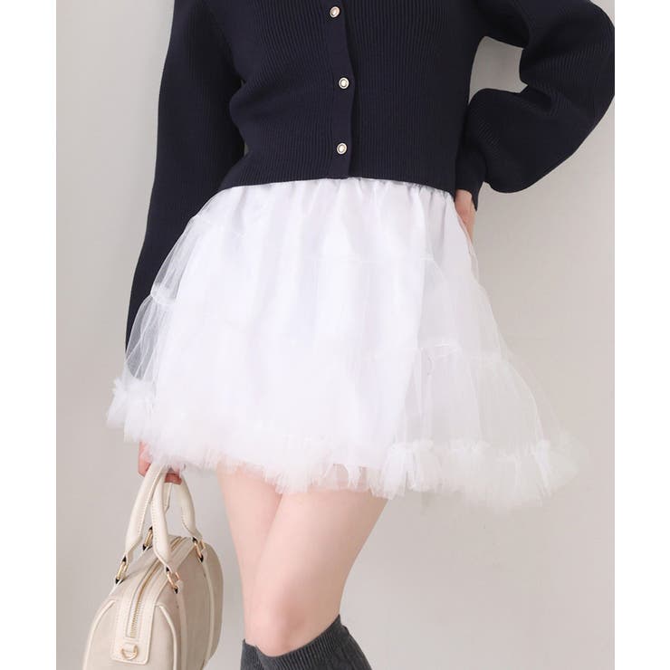 オフ | 【one after another】チュールティアードミ二スカート | NICE CLAUP / OLIVE des OLIVE　OUTLET