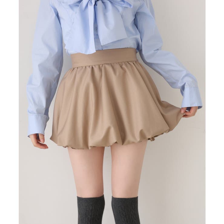 ベージュ | 【one after another】【SMサイズ展開あり】バルーンミニスカート | NICE CLAUP / OLIVE des OLIVE　OUTLET