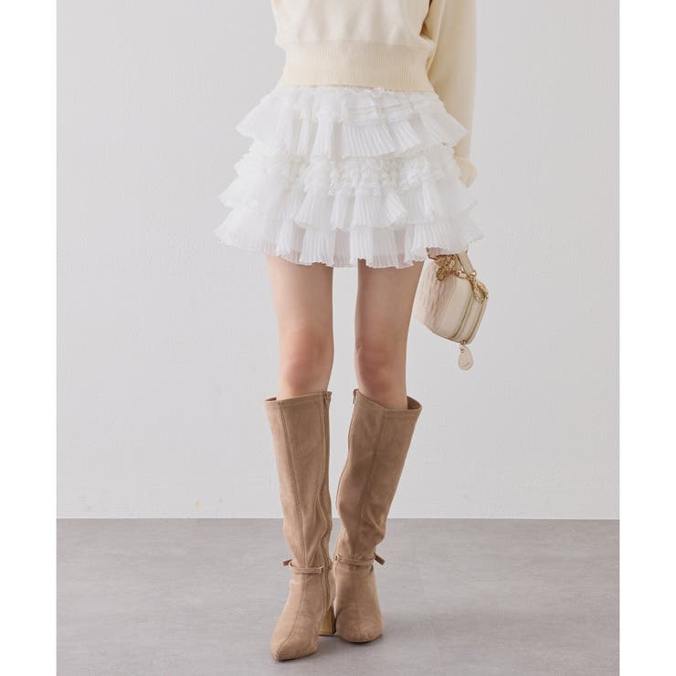 【one after another】フリルミニスカート | NICE CLAUP / OLIVE des OLIVE　OUTLET | 詳細画像4 