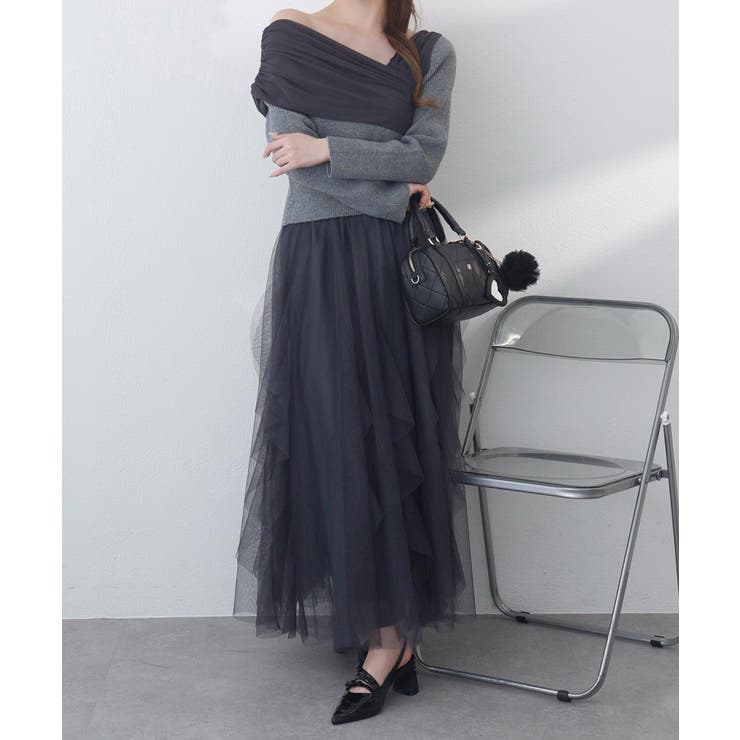 【one after another】チュールフリルロングスカート | NICE CLAUP / OLIVE des OLIVE　OUTLET | 詳細画像19 