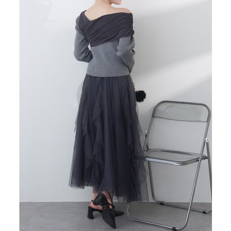 【one after another】チュールフリルロングスカート | NICE CLAUP / OLIVE des OLIVE　OUTLET | 詳細画像18 