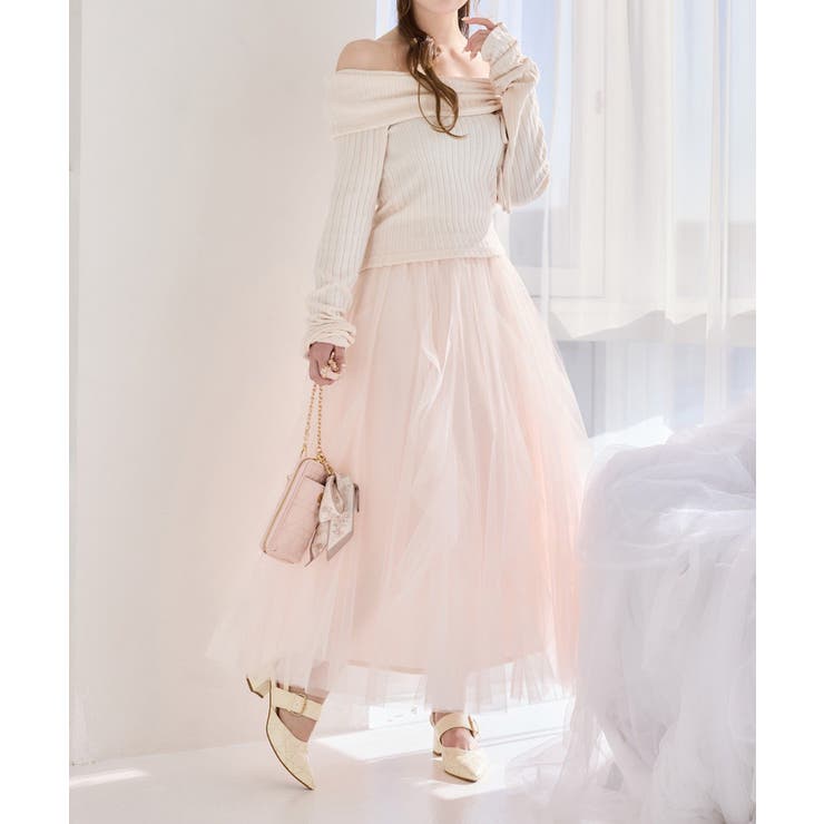 【one after another】チュールフリルロングスカート | NICE CLAUP / OLIVE des OLIVE　OUTLET | 詳細画像12 