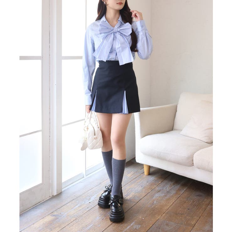 【one after another】配色プリーツスカート | NICE CLAUP / OLIVE des OLIVE　OUTLET | 詳細画像8 