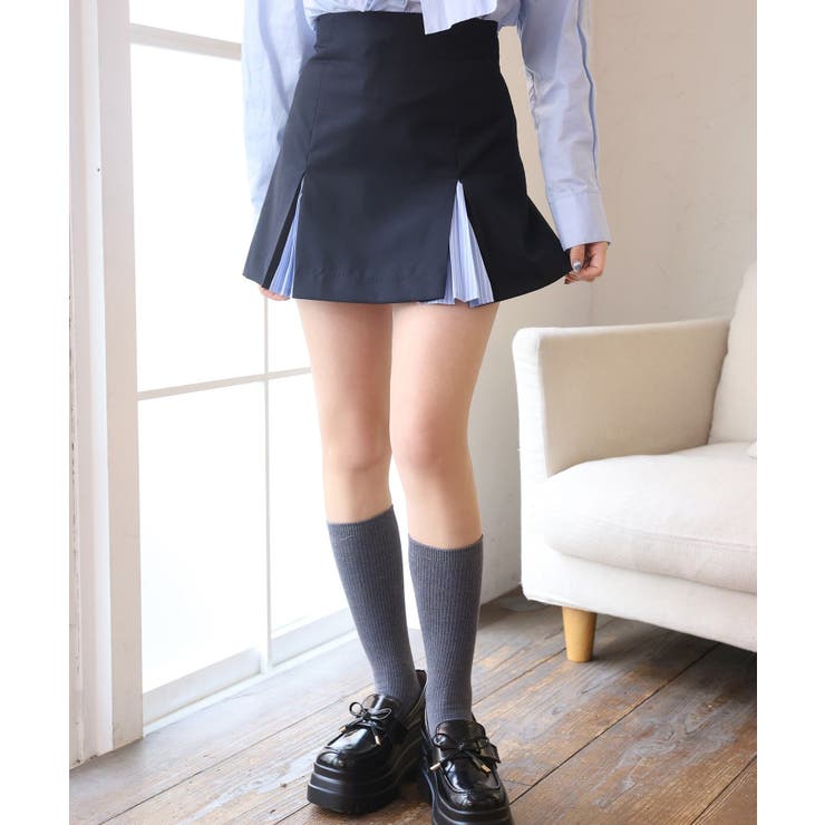 【one after another】配色プリーツスカート | NICE CLAUP / OLIVE des OLIVE　OUTLET | 詳細画像7 